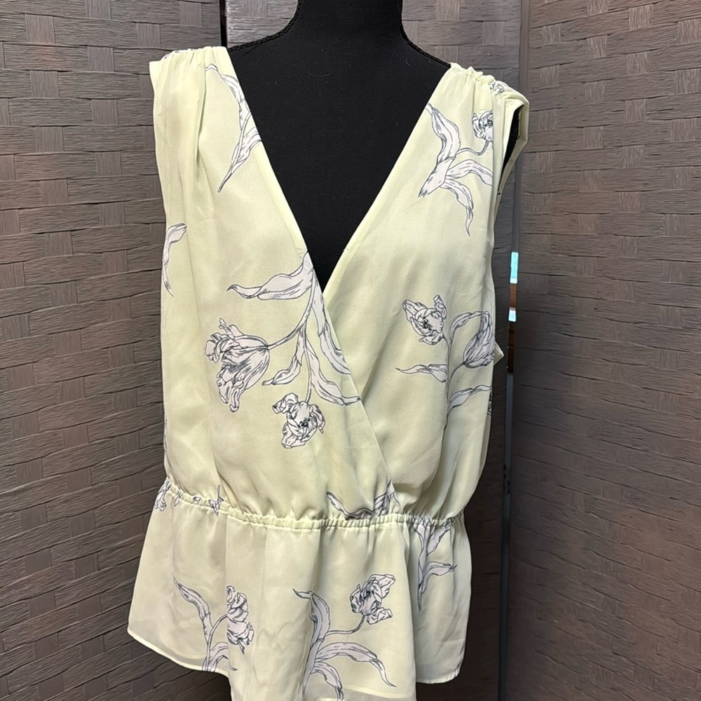 Lime Green Wrap Banana Republic Blouse XL